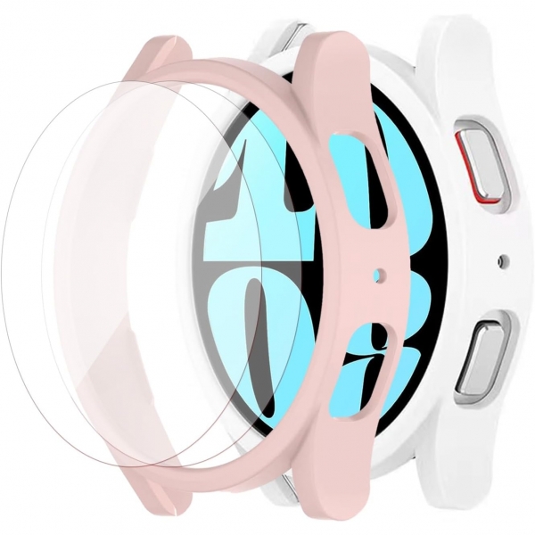 Yitkor Samsung Galaxy Watch 6 Ekran Koruyucu (44mm)-Pink/White