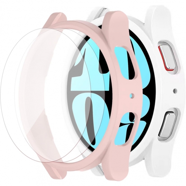 Yitkor Samsung Galaxy Watch 6 40mm Bumper Klf-Pink/White