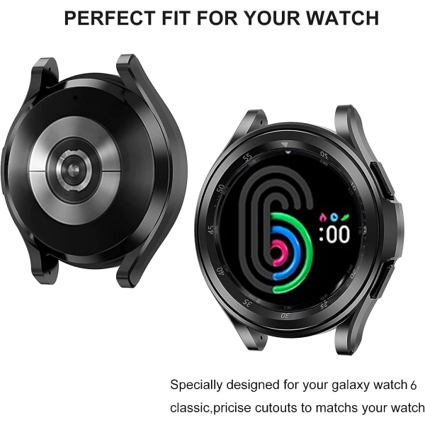Yitkor Samsung Galaxy Watch 6 Classic 43mm Bumper Klf-Silver