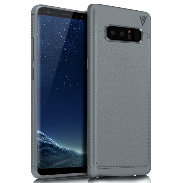 YockTec Samsung Galaxy Note 8 Deri Kapak Klf-Grey