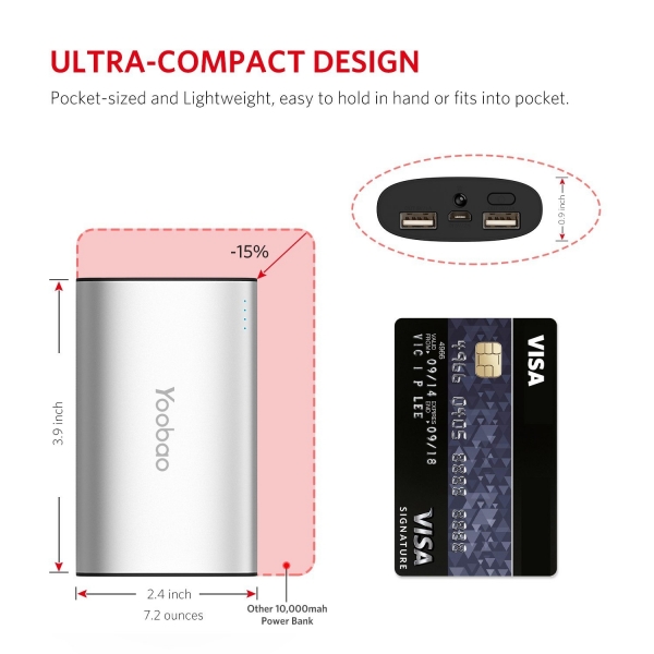 Yoobao Tanabilir Batarya (10200 mAh)-Gray