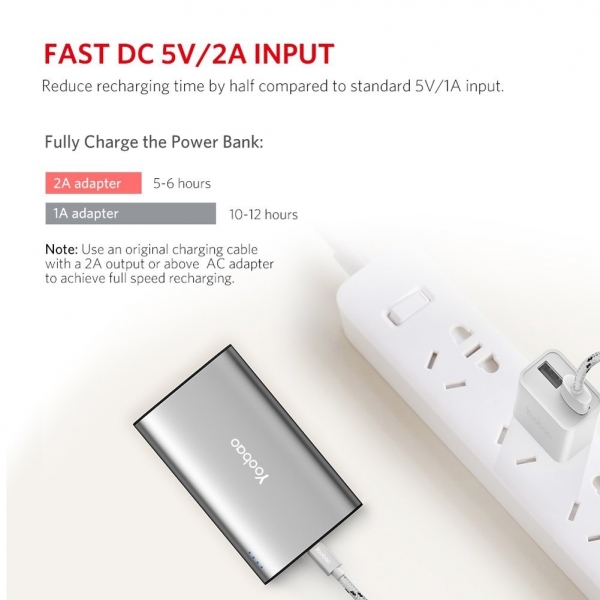 Yoobao Tanabilir Batarya (10200 mAh)-Gray