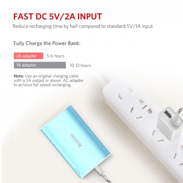 Yoobao Tanabilir Batarya (10200 mAh)-Blue