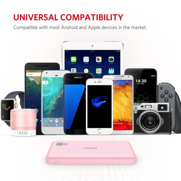 Yoobao Q12 H�zl� �arj/Ta��nabilir Batarya (12000 mAh)-Pink