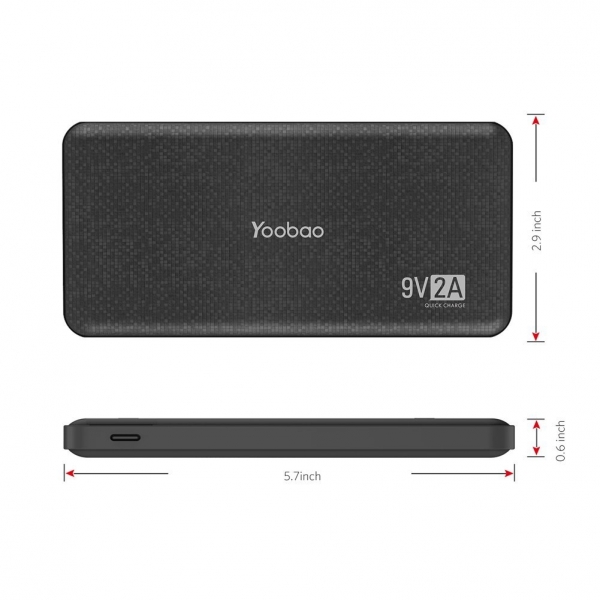 Yoobao Q12 H�zl� �arj/Ta��nabilir Batarya (12000 mAh)-Black