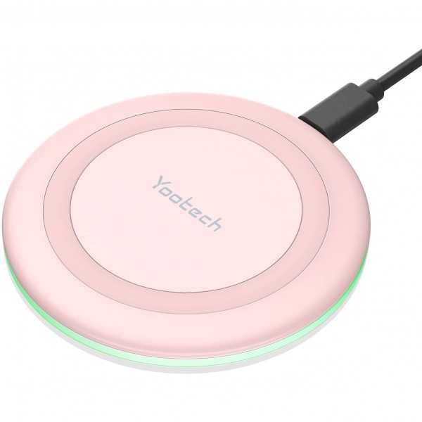 Yootech 10W Kablosuz arj Cihaz-Chalk Pink