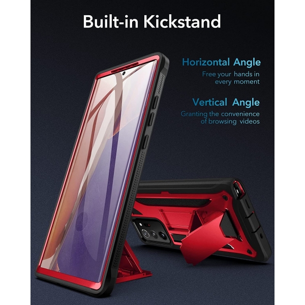 Youmaker Samsung Galaxy Note 20 Ultra Kickstand Klf (MIL-STD-810G)-Red