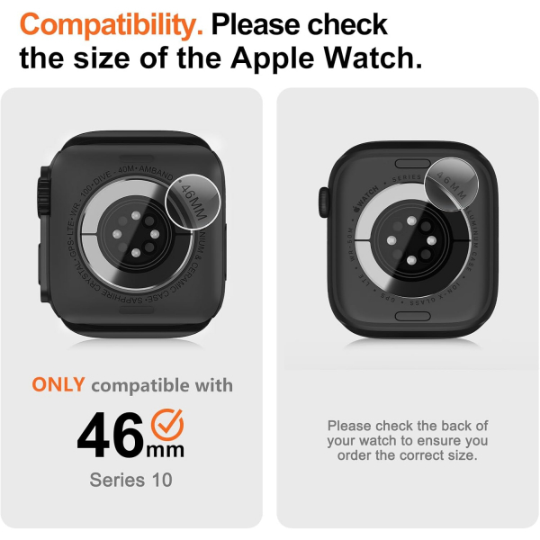 amBand Apple Watch 10 46mm Bumper Klf-Black 