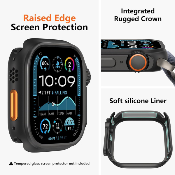 amBand Apple Watch 10 46mm Bumper Klf-Black 