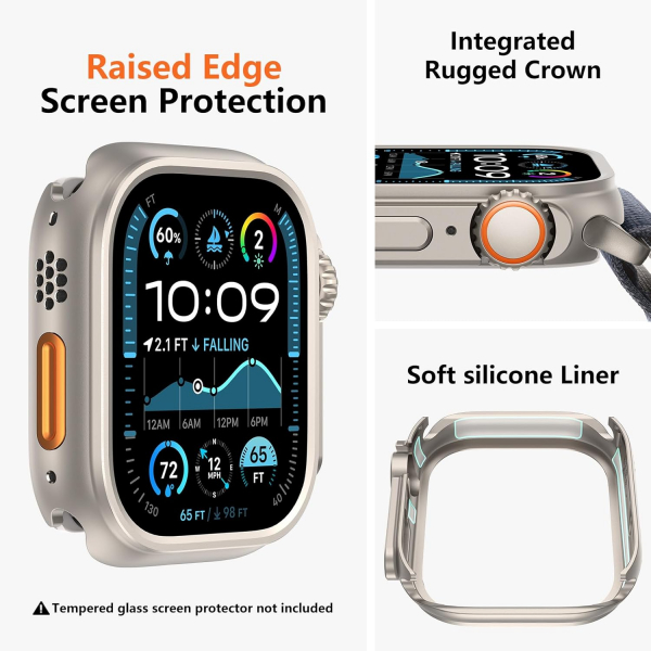 amBand Apple Watch 10 46mm Bumper Klf-Natural Titanium 
