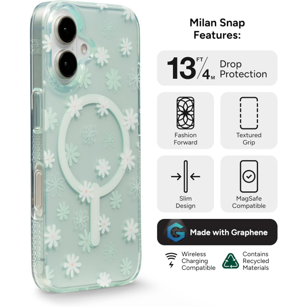 ZAGG Apple iPhone 16 Milan Snap Klf -Floral