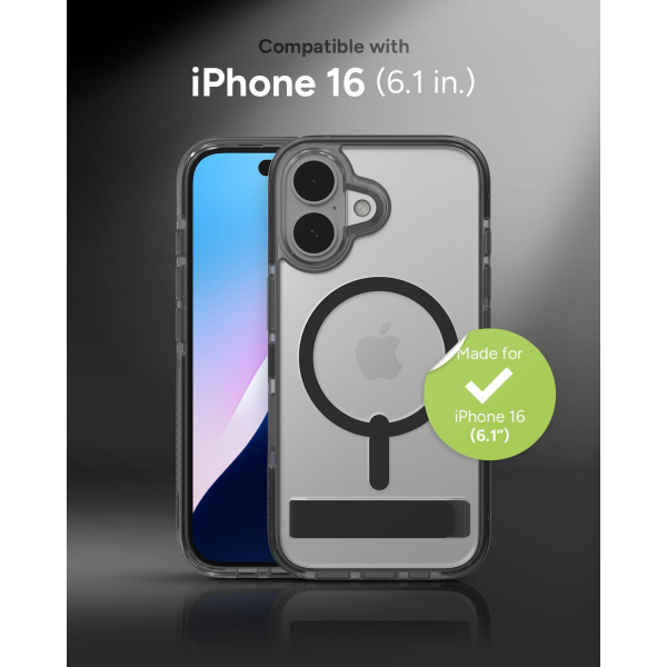 ZAGG Apple iPhone 16 Santa Cruz Snap Klf -Black