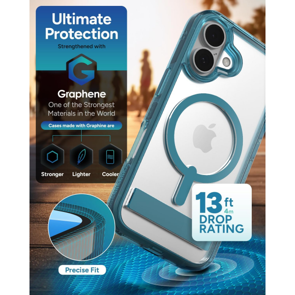 ZAGG Apple iPhone 16 Santa Cruz Snap Klf -Retro Blue