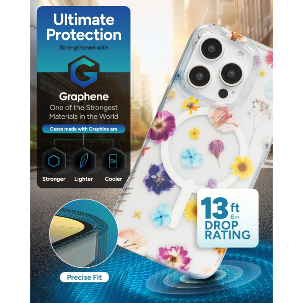 ZAGG Apple iPhone 16 Pro Milan Snap Klf -Pressed Floral