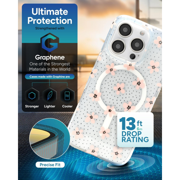 ZAGG Apple iPhone 16 Pro Milan Snap Klf -Pink Daisies
