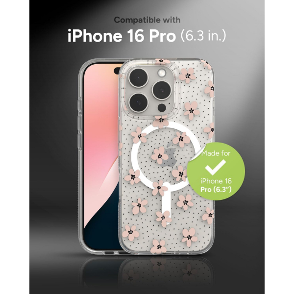 ZAGG Apple iPhone 16 Pro Milan Snap Klf -Pink Daisies
