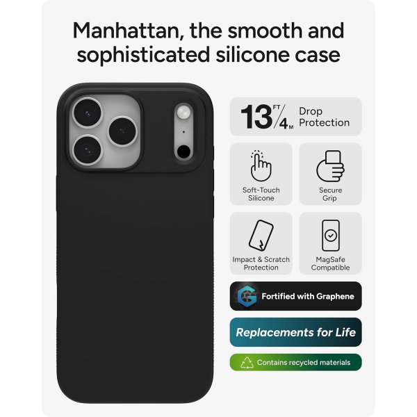 ZAGG Apple iPhone 17 Pro Max Manhattan Snap Klf-Black