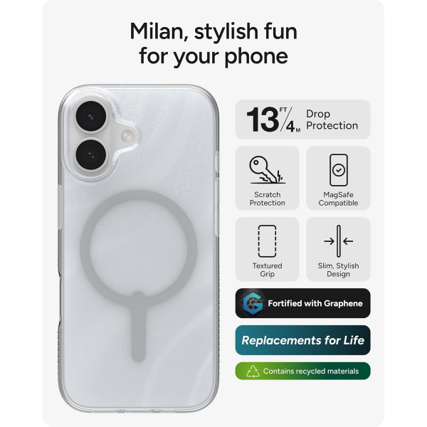 ZAGG Apple iPhone 17 Milan Snap Klf -Silver