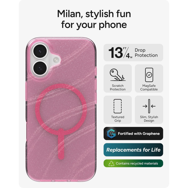 ZAGG Apple iPhone 17 Milan Snap Klf -Pink