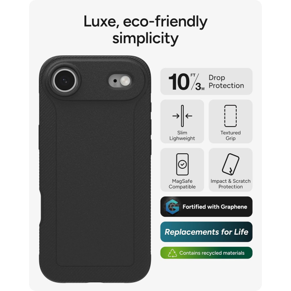 ZAGG Apple iPhone Air Luxe Snap Klf-Black