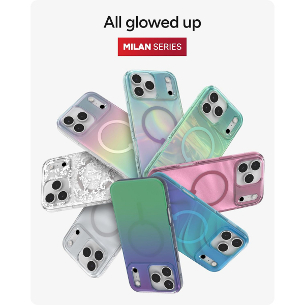 ZAGG Apple iPhone 17 Pro Max Milan Snap K�l�f -Iridescent Bubble