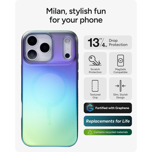 ZAGG Apple iPhone 17 Pro Max Milan Snap K�l�f -Raven Feather