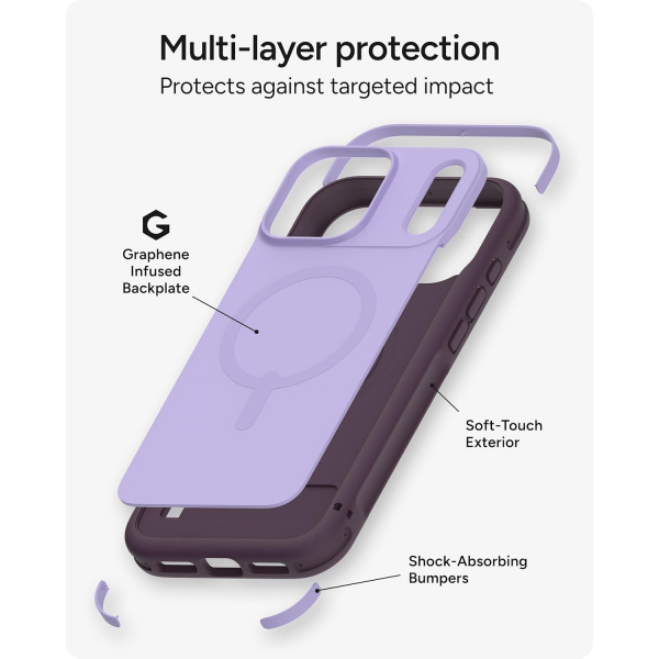 ZAGG Apple iPhone 17 Pro Max Sedona Snap K�l�f-Purple Dusty Grape