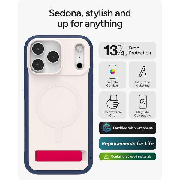 ZAGG Apple iPhone 17 Pro Max Sedona Snap K�l�f-Red Light 