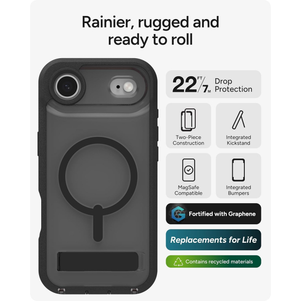 ZAGG Apple iPhone Air Rainier Klf-Smoke Black