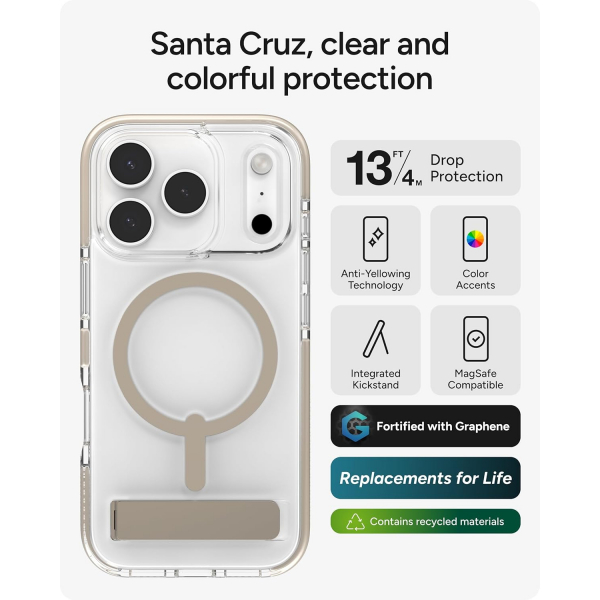 ZAGG Apple iPhone 17 Pro Santa Cruz Klf-Titanium