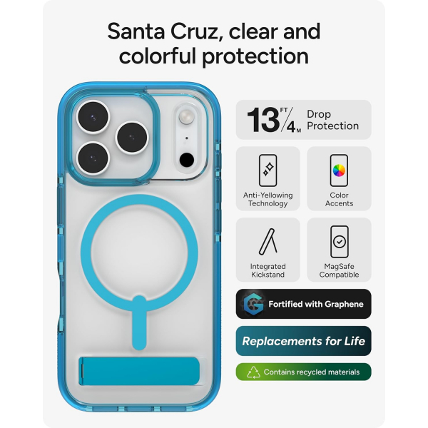 ZAGG Apple iPhone 17 Pro Santa Cruz Klf-Blue
