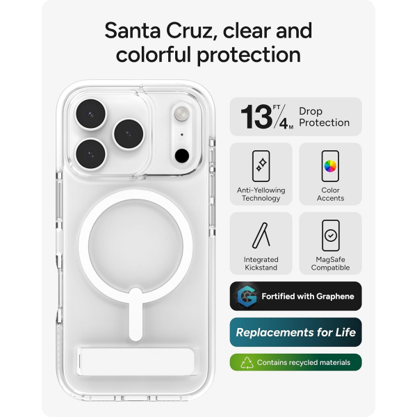 ZAGG Apple iPhone 17 Pro Santa Cruz Klf-White