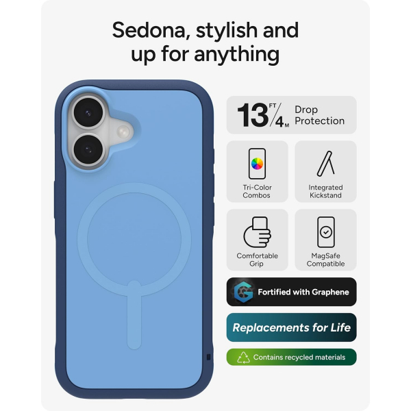 ZAGG Apple iPhone 17 Sedona Snap Klf-Blue Royal Ember