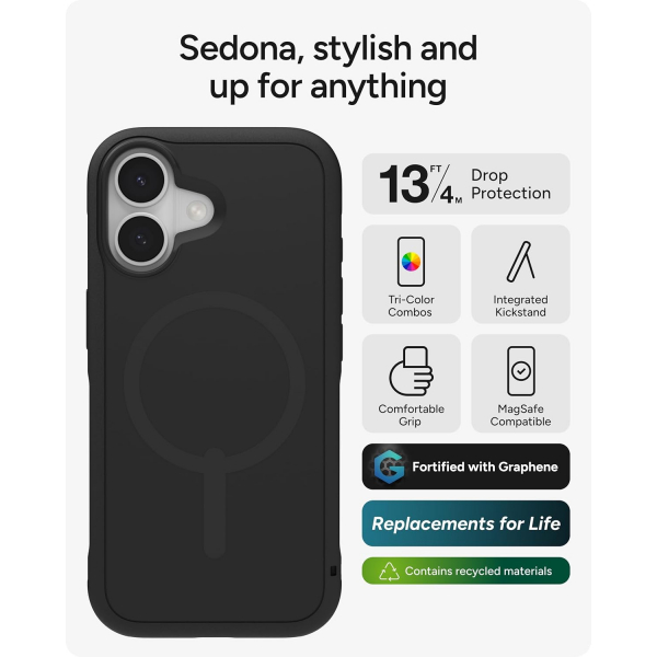ZAGG Apple iPhone 17 Sedona Snap Klf-Flood Black