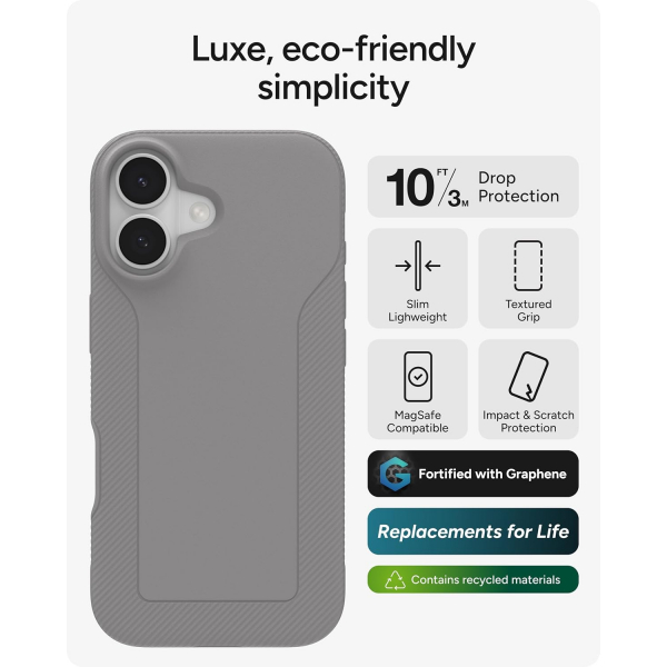 ZAGG Apple iPhone 17 Luxe Snap Klf-Gray