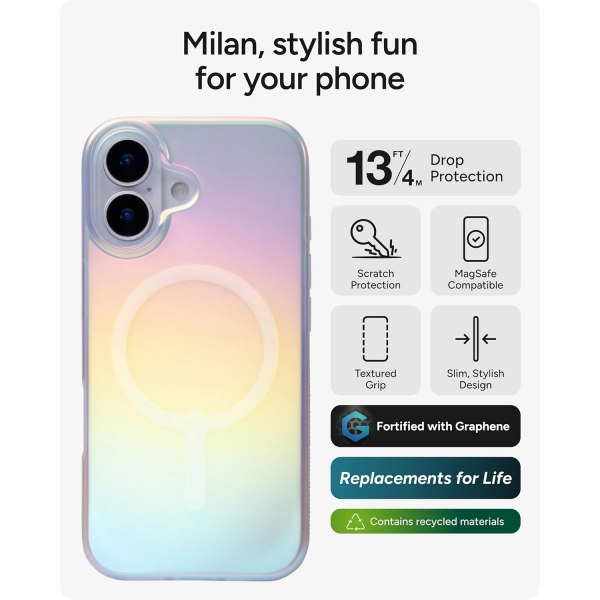 ZAGG Apple iPhone 17 Milan Snap Klf -Iridescent