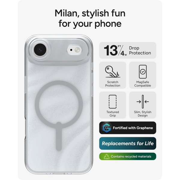 ZAGG Apple iPhone Air Milan Snap Klf -Silver