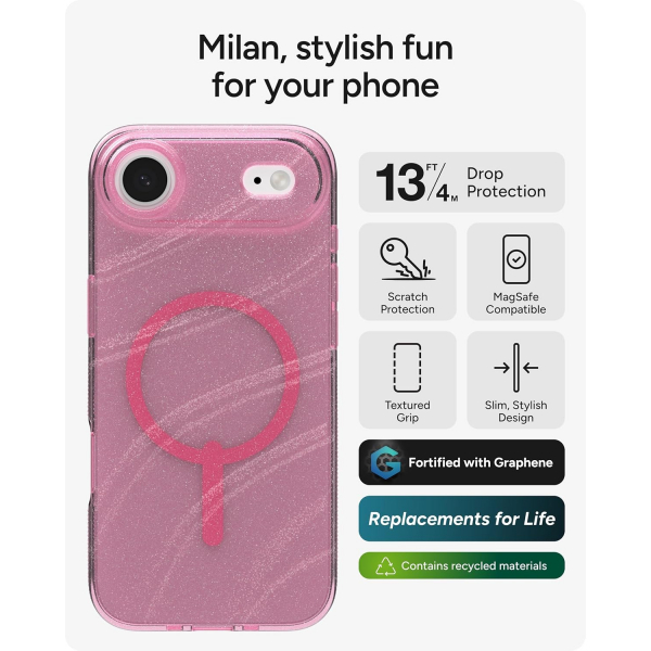 ZAGG Apple iPhone Air Milan Snap Klf -Pink