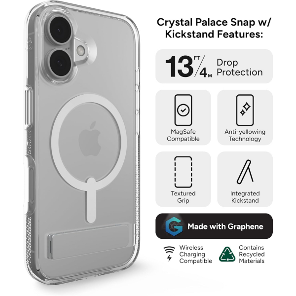 ZAGG Apple iPhone 16 Crystal Standl Klf