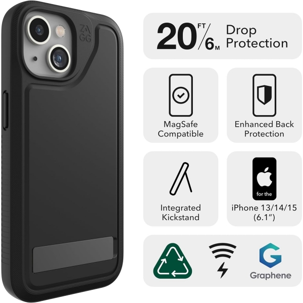 ZAGG Everest Snap Apple iPhone 15 Standl Klf -Marine