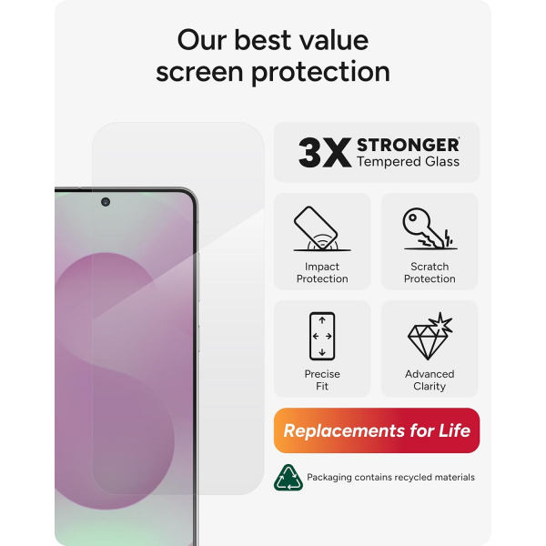 ZAGG Galaxy S25 Edge nvisibleShield Ekran Koruyucu 