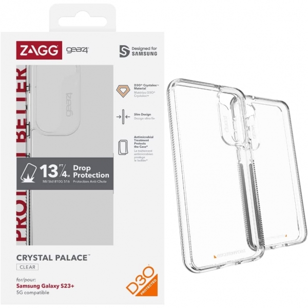 ZAGG Gear4 Crystal Palace Serisi Galaxy S23 Plus Klf