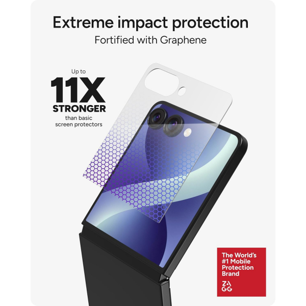 ZAGG Glass XTR5 Galaxy Z Flip 8 Uyumlu Ekran Koruyucu