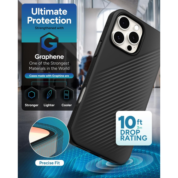 ZAGG Apple iPhone 16 Pro Max Luxe Snap Klf-Black