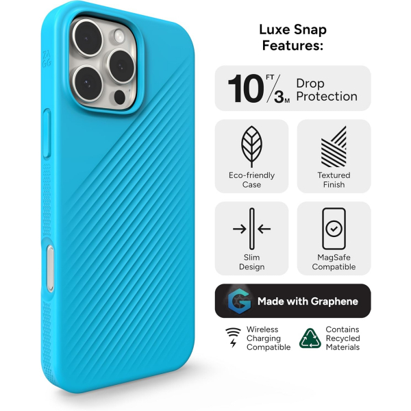 ZAGG Apple iPhone 16 Pro Max Luxe Snap Klf-River Blue