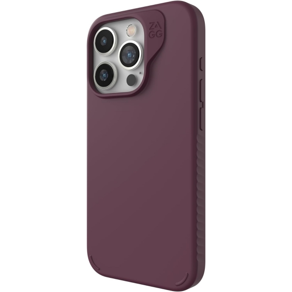 ZAGG Manhattan Snap Serisi Apple iPhone 15 Pro MagSafe Uyumlu Klf-Plum