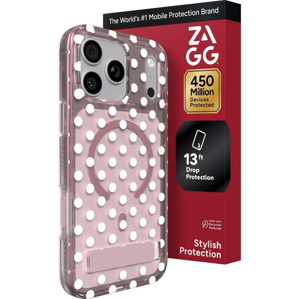 ZAGG Milan iPhone 18 Pro Max Standl� K�l�f-Polka Dot