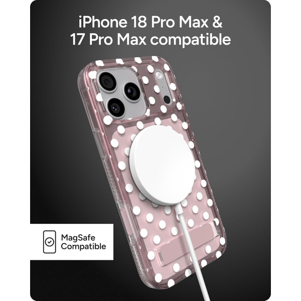 ZAGG Milan iPhone 18 Pro Max Standl� K�l�f-Polka Dot