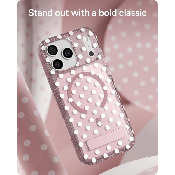 ZAGG Milan iPhone 18 Pro Max Standl� K�l�f-Polka Dot