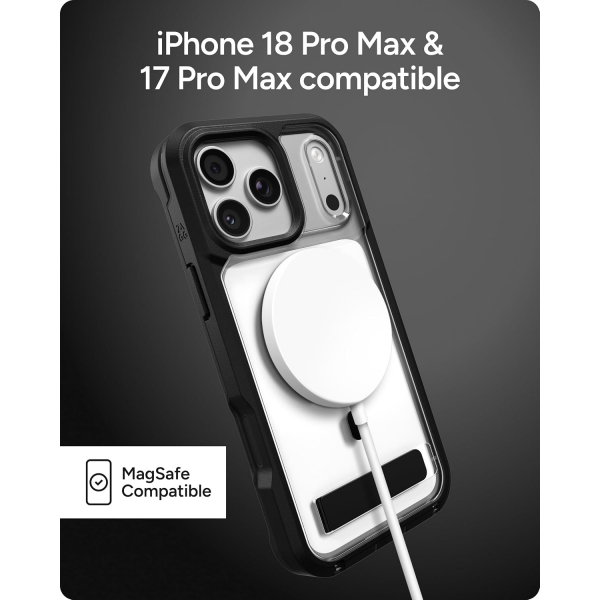 ZAGG Rainier iPhone 18 Pro Max Standl� K�l�f-Black